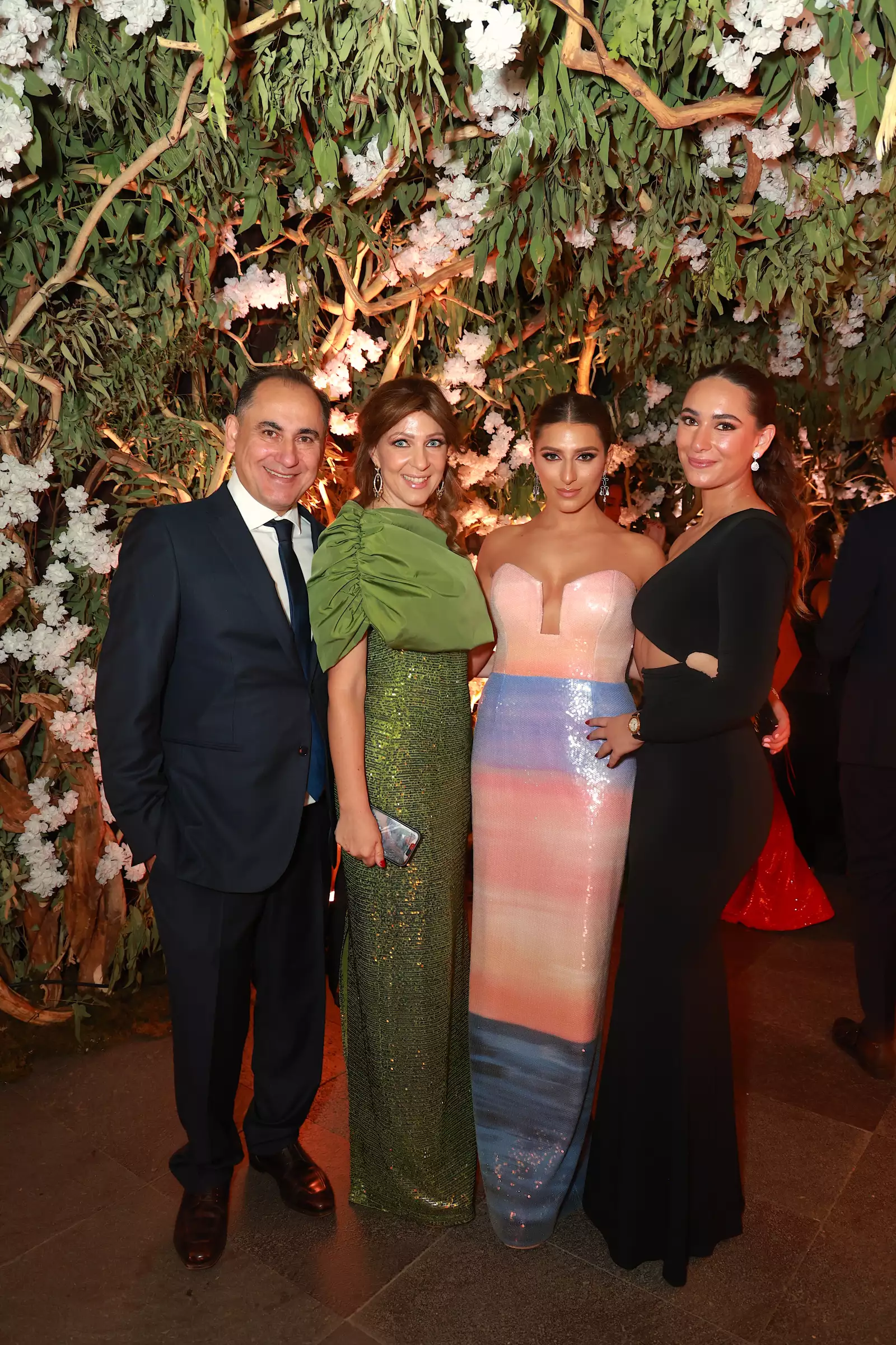Fadi, Londine, Rania y Noor Bechara 