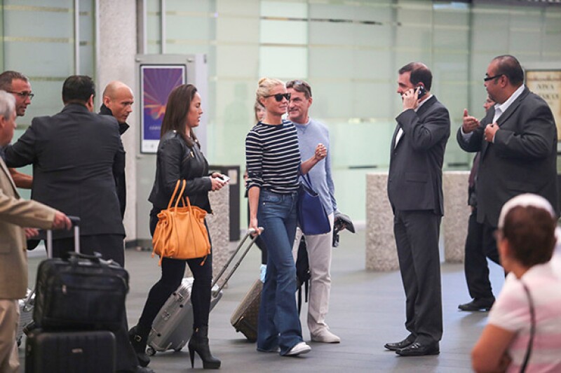 La ex de Chris Martin se ha mostrado muy amable con la prensa y sus fans en su visita a nuestro país.