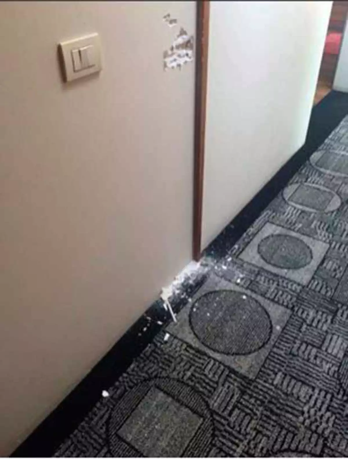 Las actriz publicó en Twitter esta imagen de los destrozos que hubo en su casa.