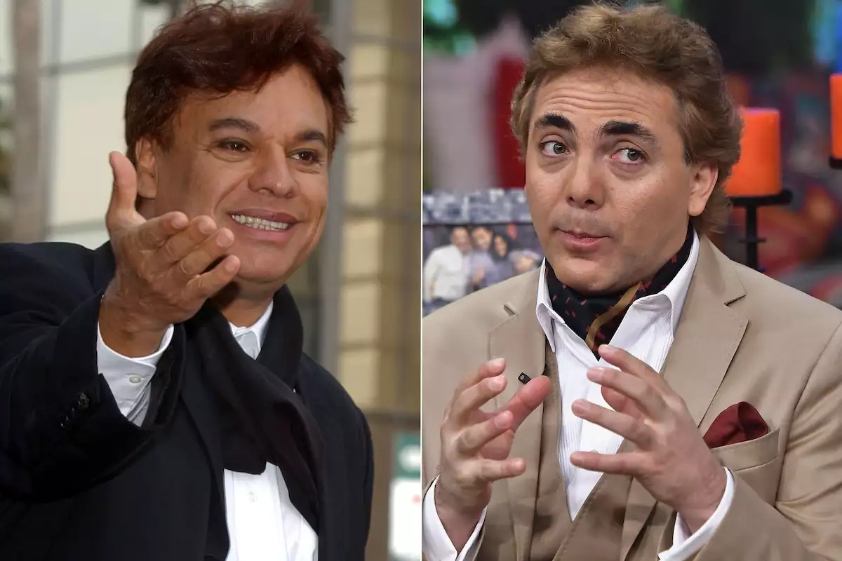 Imagen armada con fotos de Juan Gabriel y Cristian Castro