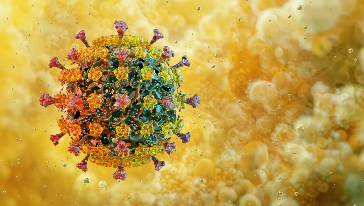 Micrografía de partículas del virus de la gripe aviar. Virus de la enfermedad de la gripe aviar, H5N1, cepas H7N9.