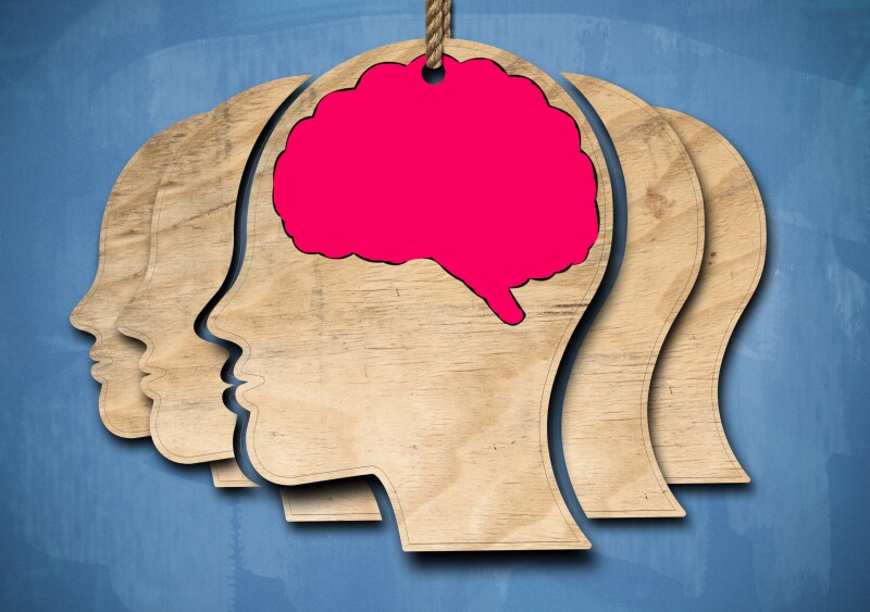 Human brain / Blue Blackboard concept (Click for more)