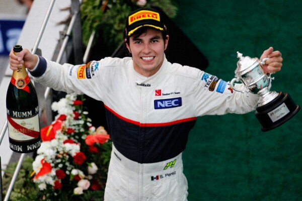 podios checo perez malasia 2012