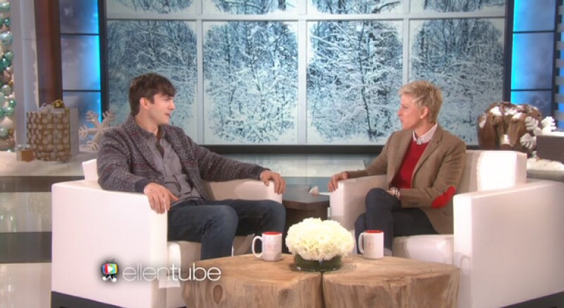 Ashton Kutcher en el programa de Ellen DeGeneres.