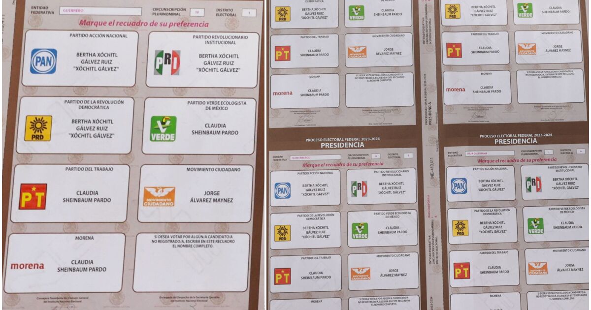 Cómo son las boletas electorales 2024 del INE? Así se verán los candidatos
