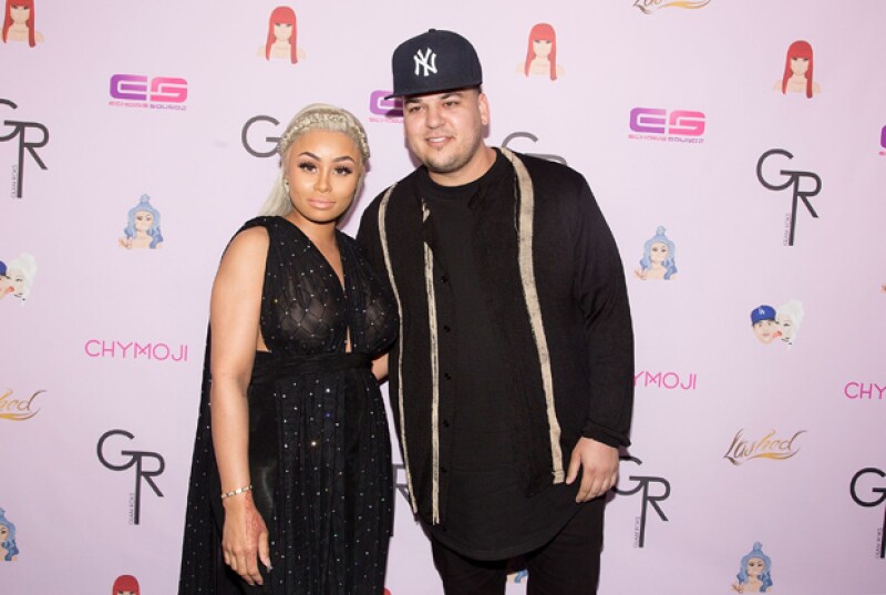 Rob Kardashian y Blac Chyna en un reciente evento en Hollywood.
