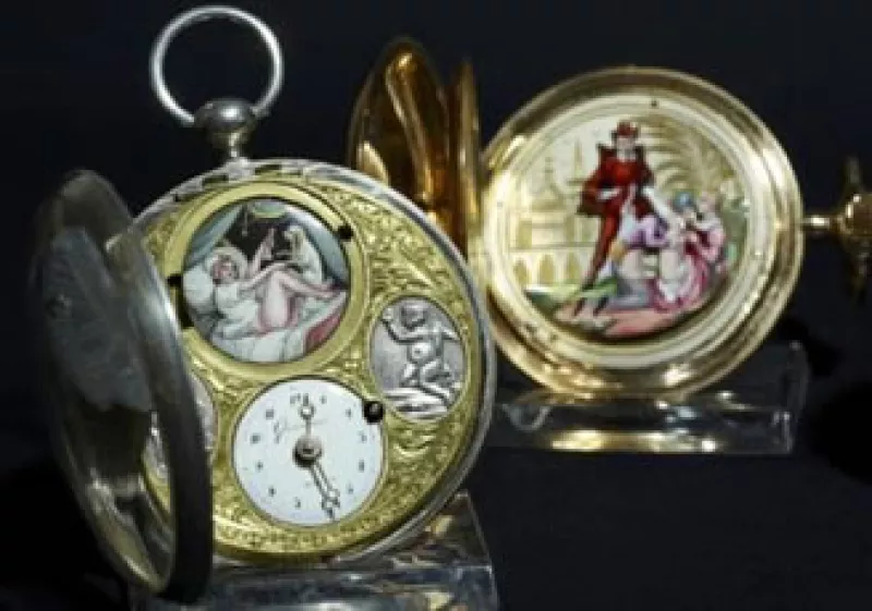 La fabricación de relojes con motivos explícitos comenzó en el siglo XVII (Foto: Reuters)