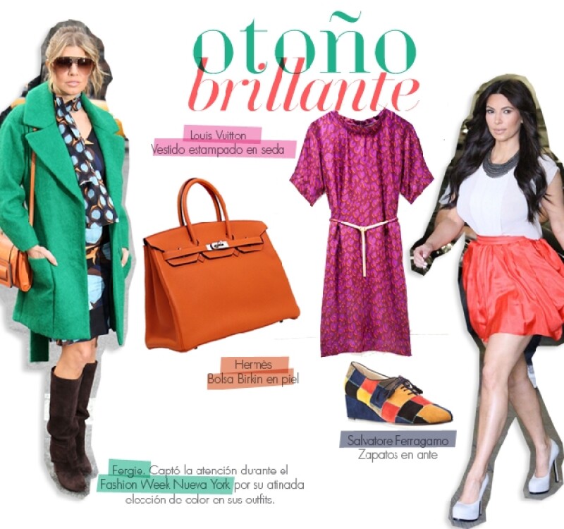 Fergie captó la atención durante el Fashion Week Nueva York por su atinada elección de color en sus outfits.