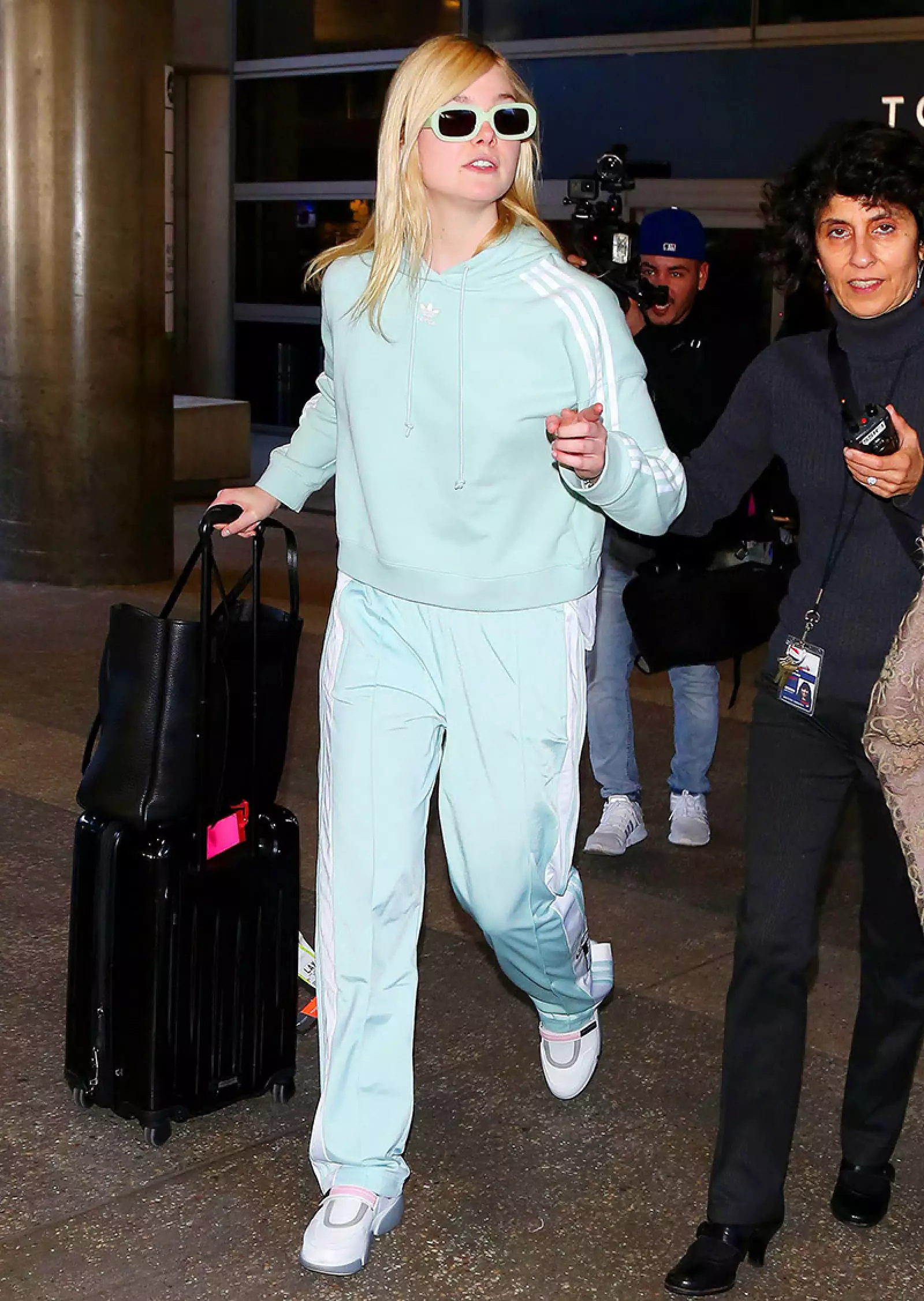 Elle Fanning at LAX International Airport, Los Angeles, USA - 21 Feb 2018