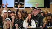 SAG-AFTRA press conference in Los Angeles