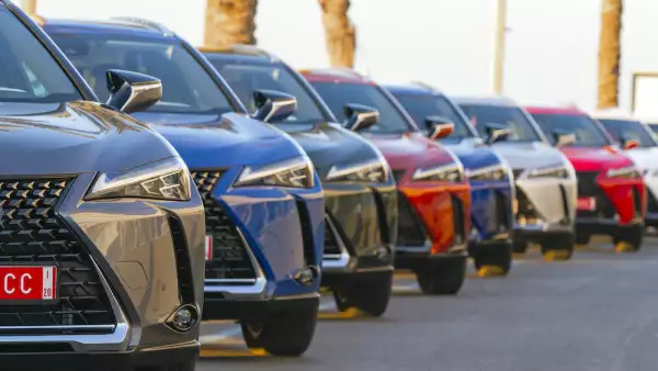 SUV vehicles on the parking