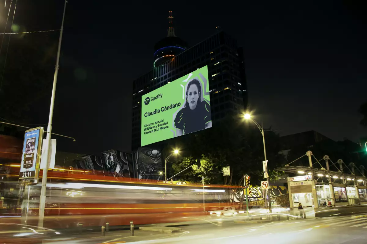 Spotify lleva a Claudia Cándano a la pantalla del WTC con ¡Hazte Escuchar!