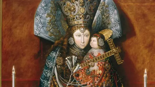 Autor: Tomás Yepes. Material: Óleo sobre tela. Tamaño: 185 x 121 cm. Origen: Monasterio de las Descalzas Reales, Madrid, España.