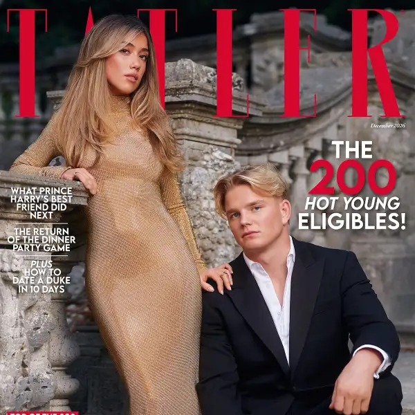 Valentina Paloma Pinault aparece junto al jugador de rugby Henry Pollock en la portada de diciembre de la revista británica Tatler