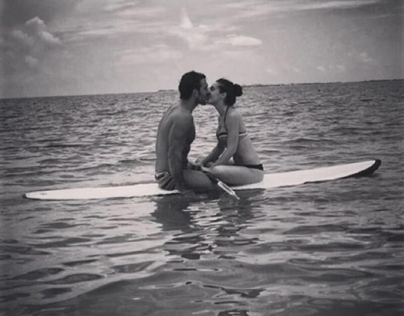 Ariadne Díaz y Marcus Ornellas en un reciente viaje a Playa Mujeres.