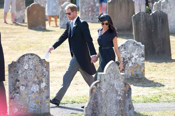The wedding of Daisy Jenks and Charlie van Straubenzee, St Mary the Virgin Church, Frensham, Surrey, UK - 04 Aug 2018