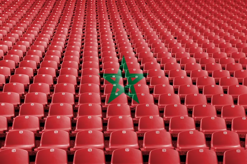 Morocco flag stadium seats