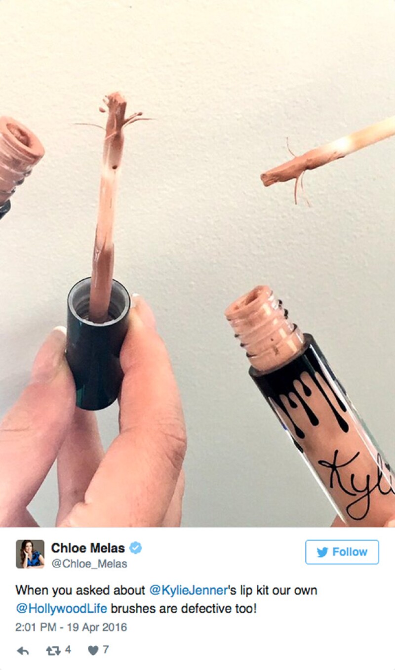 Consumidor molesto tras defecto en brocha de línea de Kylie Jenner.