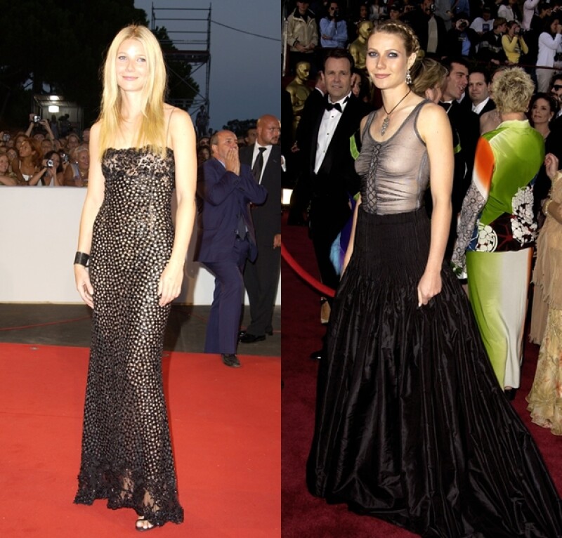 A la derecha, el vestido McQueen que dio tanto de qué hablar.