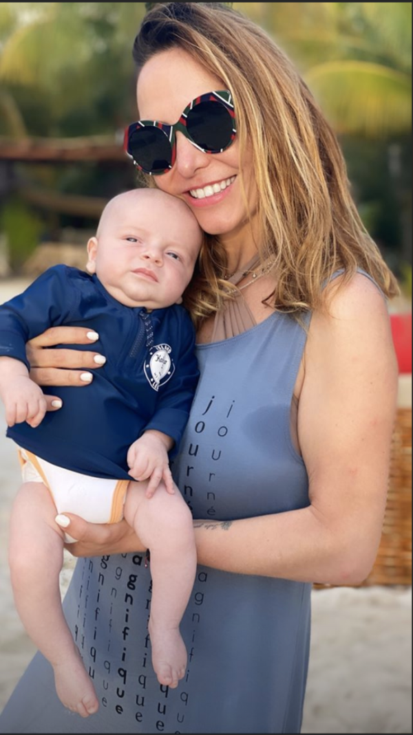 Erika Zaba y su hijo Emiliano