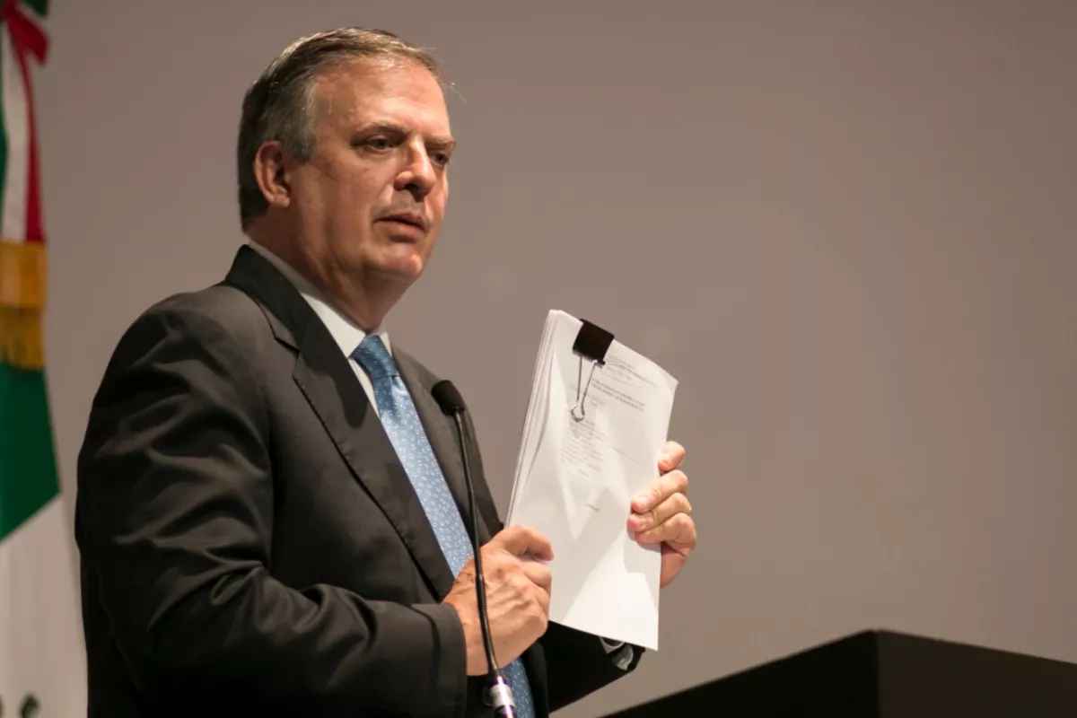 Marcelo Ebrard, secretario de Relaciones Exteriores (demanda por flujo de armas)