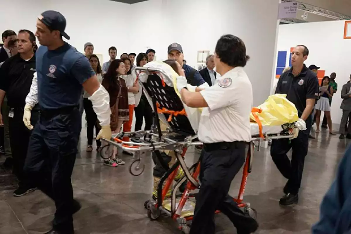 Los espectadores creyeron que se trataba de un performance.