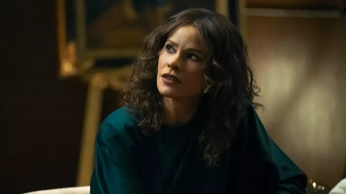 Imagen de una escena de la serie 'Griselda', en la que Sofía Vergara interpreta a la traficante Griselda Blanco.