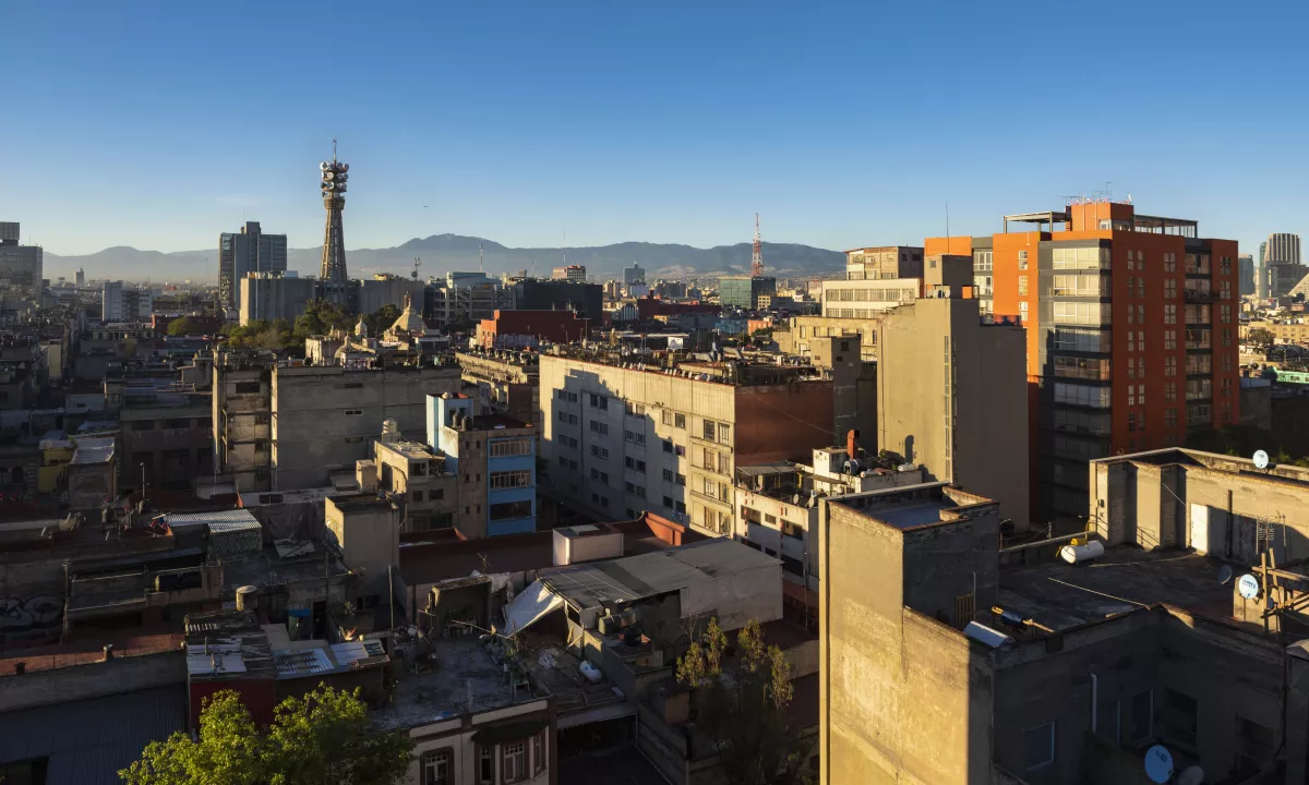Mexico City at sunrise