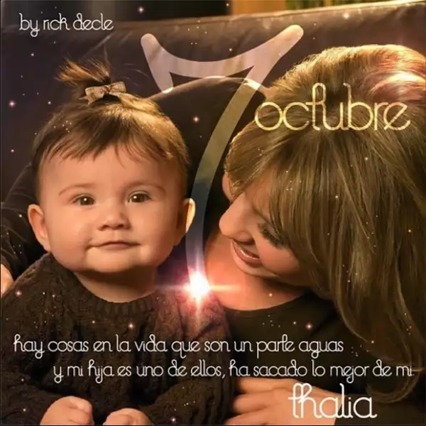 Con esta foto celebrÃ³ el cumpleaÃ±os de su pequeÃ±a Sabrina.