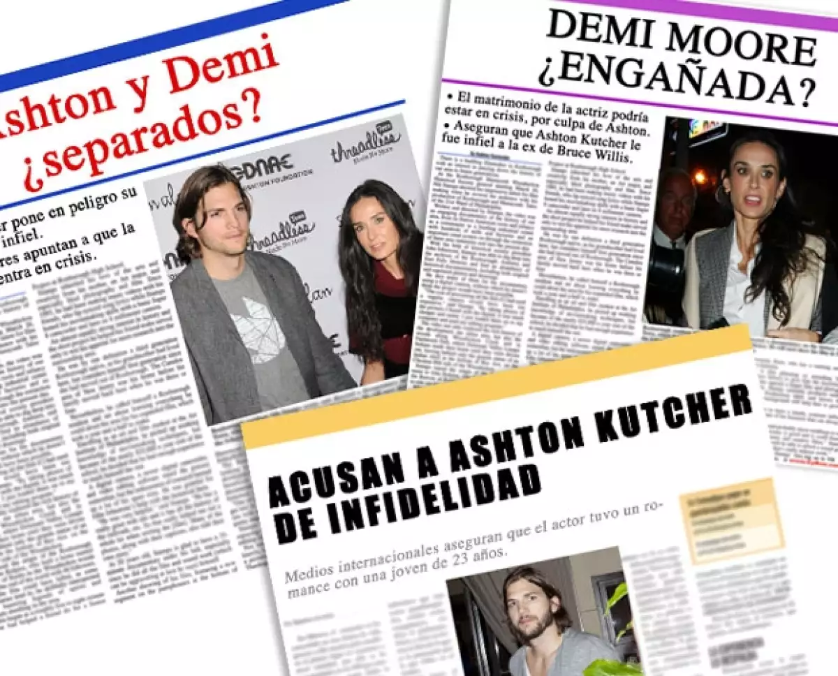CUANDO EL RÍO SUENA. Ashton Kutcher y Demi Moore se encuntran en medio de rumores de una posible separación.