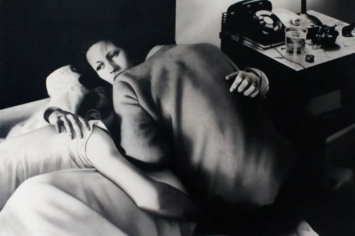 Autor: AdriaÌÂn Procel TiÌÂtulo: La despedida TeÌÂcnica: AcriÌÂlico sobre tela. Medidas: 135 x 200 cm AnÌƒo: 2010.