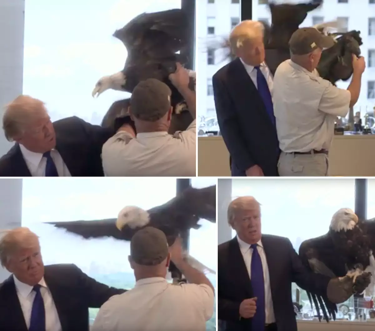 Donald Trump durante la sesión de fotos para la revista Time.