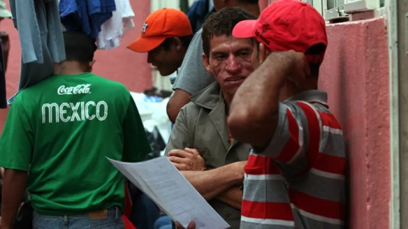 migrantes en un refugio de tultitlan