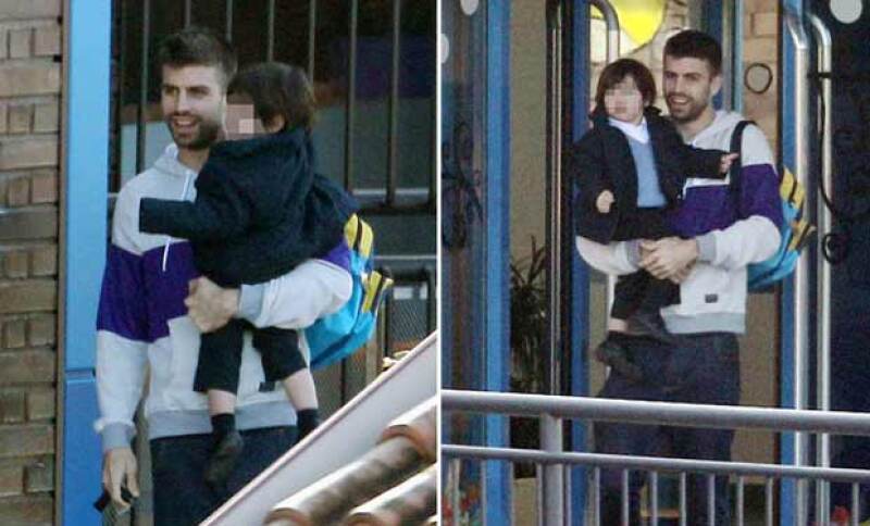 Desde temprano, Piqué fue visto cargando al festejado, quien luego de su festejo lo disfrazaron de Winnie Pooh.