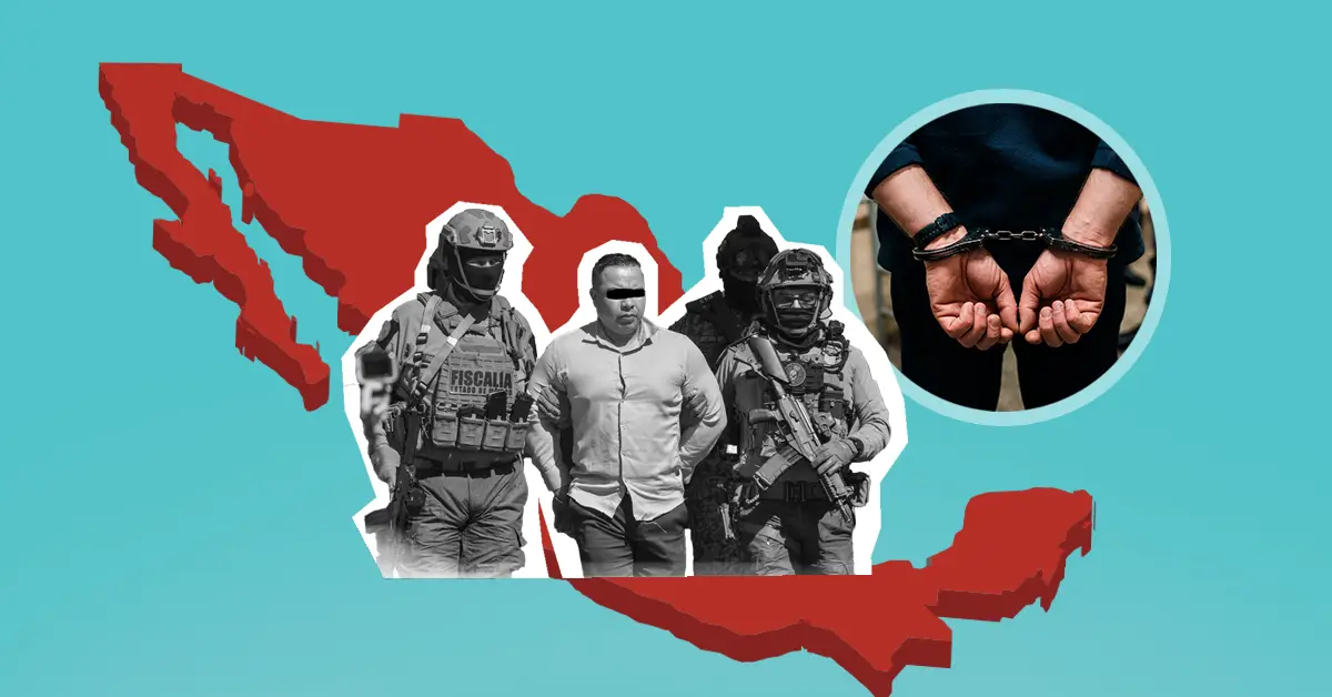 En la imagen, algunas detenciones de autoridades municipales detenidos como parte del Operativo Enjambre.