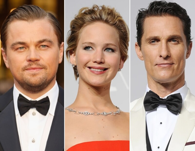 DiCaprio, Lawrence y McConaughey fueron tres de los cinco actores más comentados en Twitter