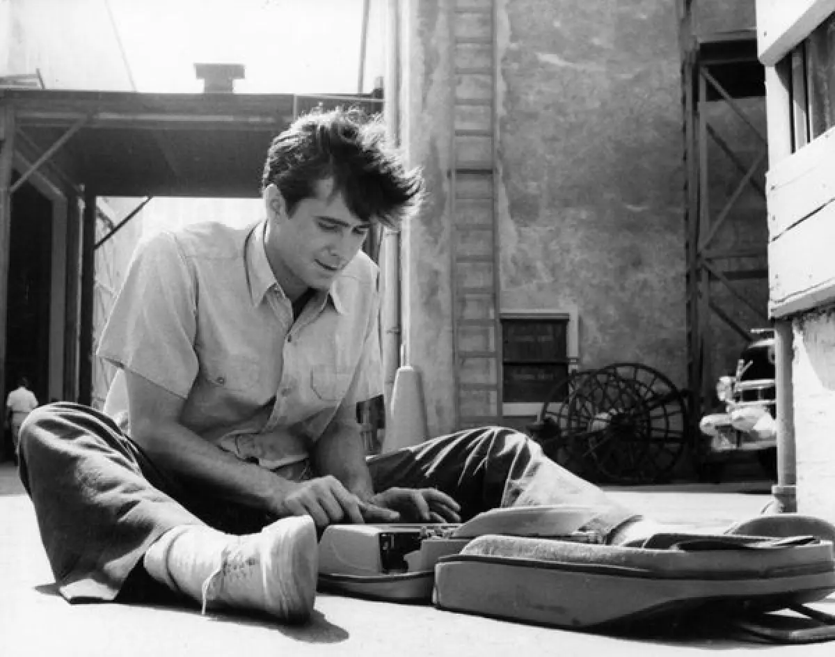 anthony perkins en el set de Psycho