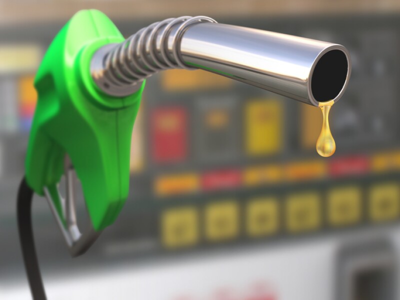Illustration of gasoline pump with a drop