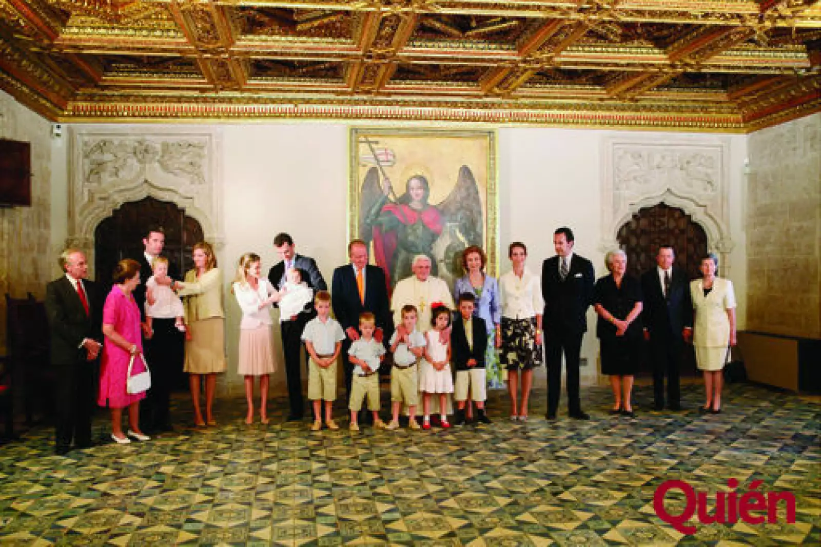 Carlos Zurita, Infanta Margarita, Iñaki Urdangarín, Irene Urdangarín, Infanta Cristina de España, Princesa Letizia de Asturias, Príncipe Felipe de Asturías, Infanta Leonor de España, Juan Valentín, Rey Juan Carlos de España, Miguel, Pablo Nicolás
