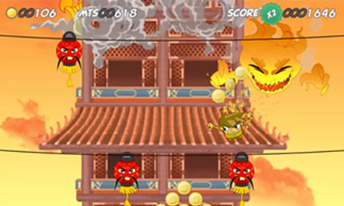 El juego, inspirado en Juan Escutia, trata de un soldado que esquiva bolas de cañón y otros peligros mientras cae de un castillo. (Foto: Cortesía de Kokonut Studio)