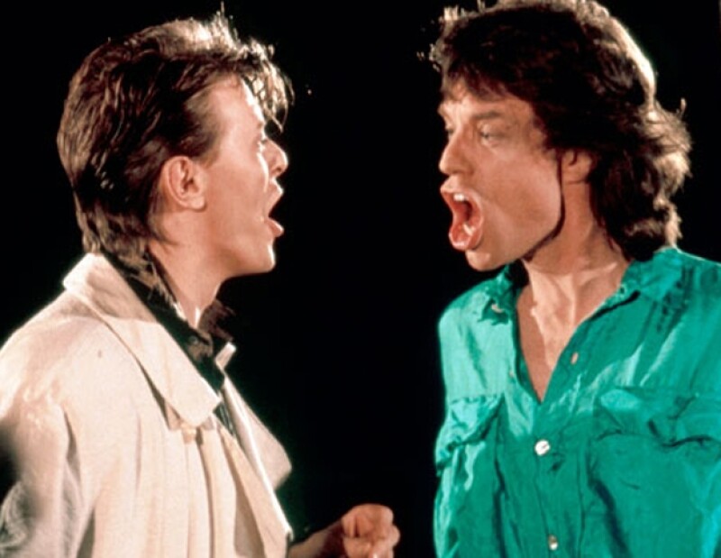 Con David Bowie. Los cantantes sentían gran admiración el uno por el otro.