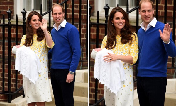Ambos muy sonrientes, saludaron a todas las personas que desde hace días estuvieron al pendiente del nacimiento del royal baby.