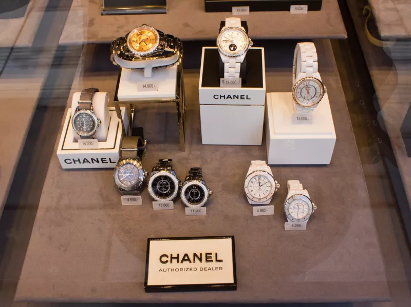 Chanel Watch In Shop Window Display
