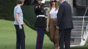 Melania, Donald y Barron Trump