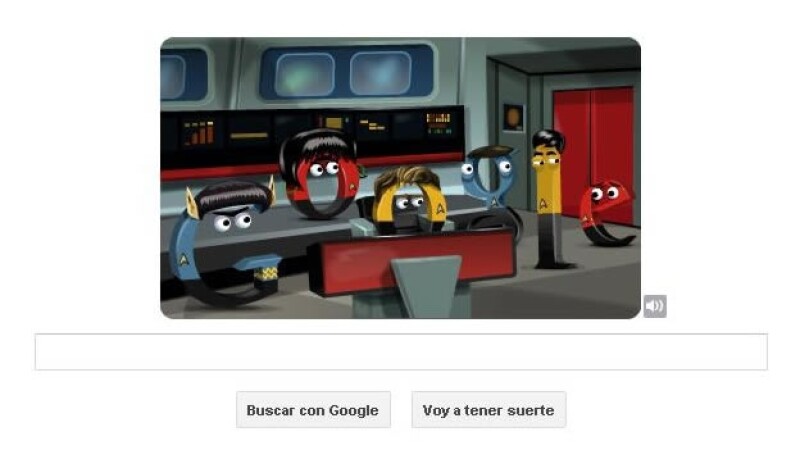 Star Trek doodle Google