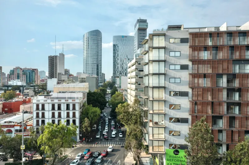 Edificios de departamentos en la Ciudad de México.