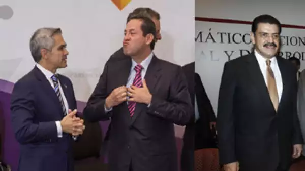 El jefe de Gobierno de la Ciudad de México (izquierda), el gobernador del Estado de México (centro) y el mandatario de Hidalgo. (Foto: Cuartoscuro )