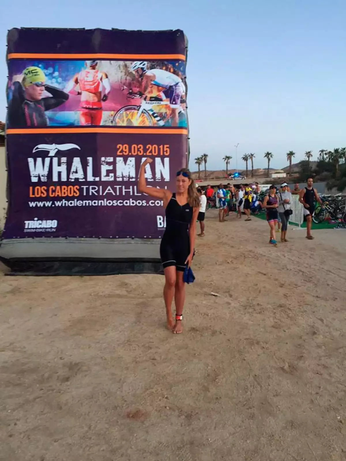 Vane participó en un triatlón donde demsotró sus habilidades deportivas.