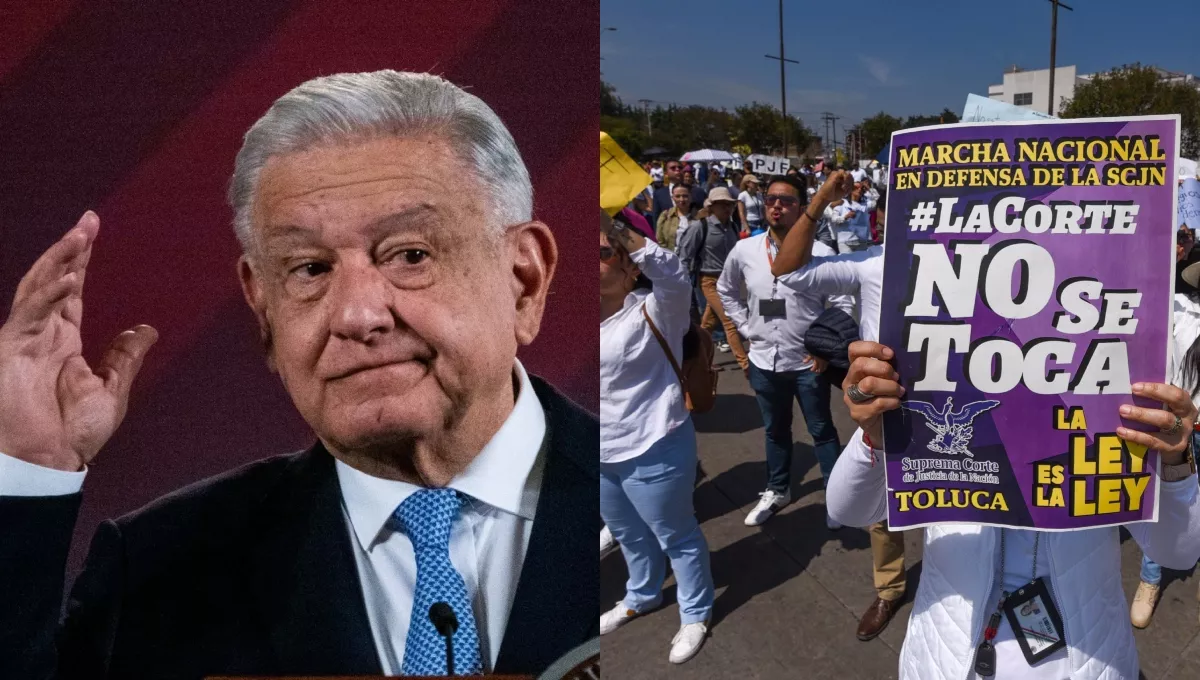 Amlo sobre la marcha del Poder Judicial