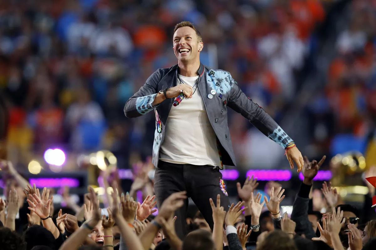 El show de medio tiempo del Super Bowl 50 en California.